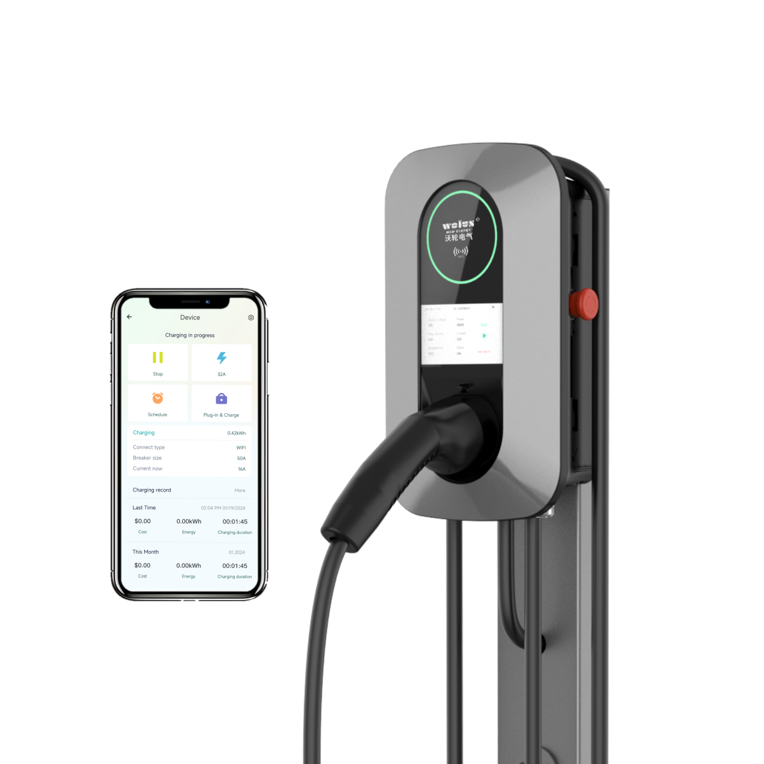 Ev Charging Pile - Ponto de Carregamento AC para Casa