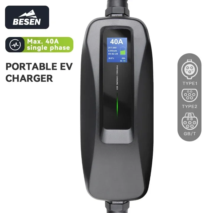 Carregador Portátil BESEN 8.8k - Portable Ev Charger avaliação e preço