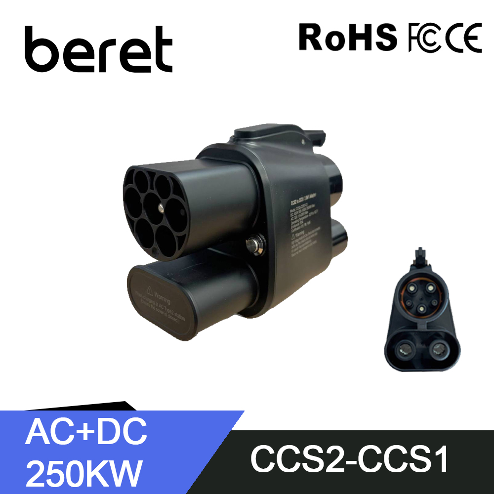 Beret ev carregador ccs2 para  - Ccs2 To Ccs1 Fast Charge Adapter 250Kw avaliação e preço